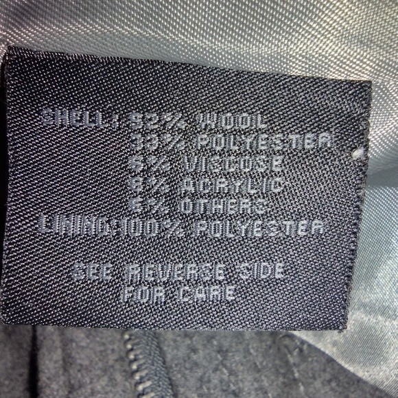 Steve Madden Wool Blend Zipped up Gray Trench Coat With Hoodie Small - Picture 10 of 10